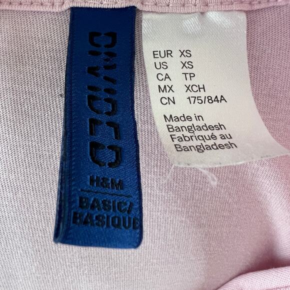 H&M DIVIDED Pink 'Mon Rayon de Soleil" Top Short Sleeves Crewneck Size XS - Picture 10 of 10